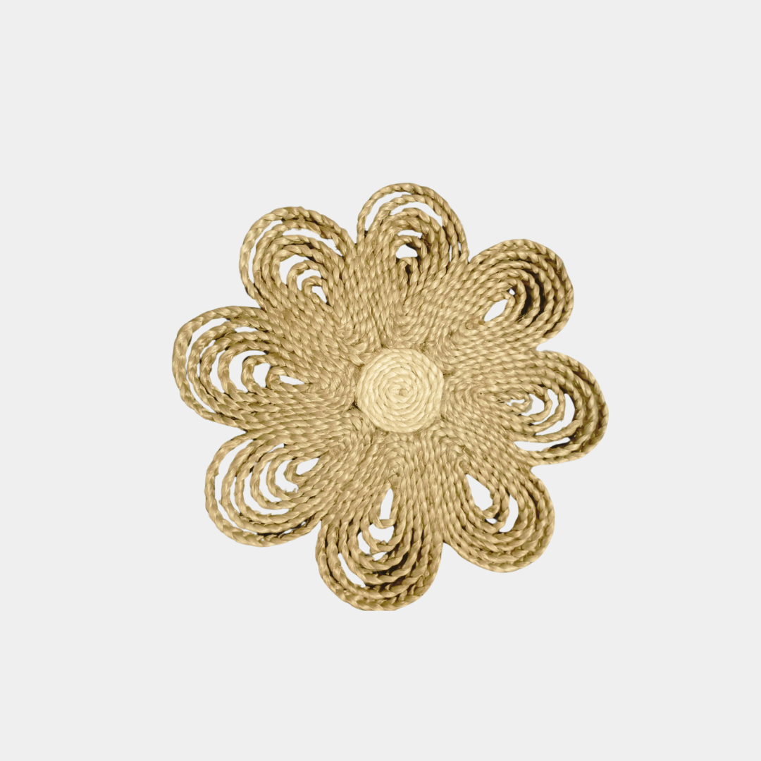 Nook Jute Rounded Flower Table Mat